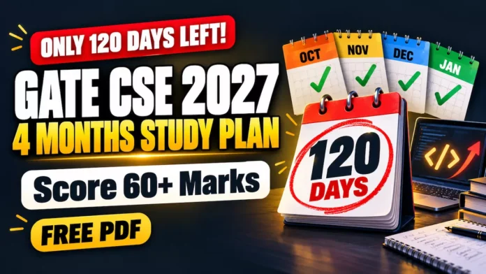 GATE CSE 2027 4 Months Study Plan
