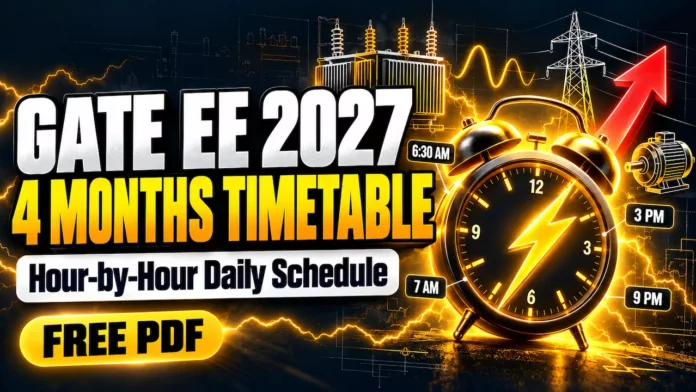 GATE EE 2027 4 Months Timetable